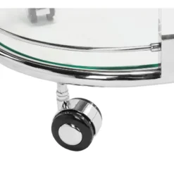 Lennon Acrylic Bar Trolley - Chrome - Safavieh -Heaco GUEST 79a2786e be8e 4f69 9ea0 9241115ecbe1