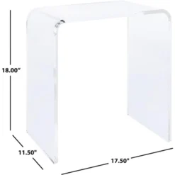 Pryor Acrylic Side Table - Clear - Safavieh -Heaco GUEST 79aede8c a7e7 432d a2a2 6df28a273914