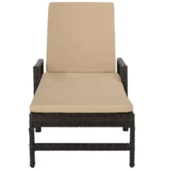Alma Sun Lounger - Outdoor - PAT9000 - Brown/Beige -Safavieh -Heaco GUEST 7b2b8d6e 14b2 42f1 b35c e6037612a0cb