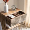 Solene 1 Drawer Nightstand - NST5302 - Natural/Brass - Safavieh