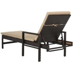 Alma Sun Lounger - Outdoor - PAT9000 - Brown/Beige -Safavieh -Heaco GUEST 7c54dd9f bf1d 414c ad68 381f29df8c3c