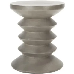 Benaya Concrete Accent Stool - Safavieh -Heaco GUEST 7d138311 f696 4319 be04 952a5178e295