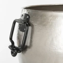 Azov Indoor/Outdoor Beverage Tub W/ Stand PIT2007 - Pewter/Black - Safavieh -Heaco GUEST 8012231f 6b5d 47d7 87ae a55cff3bf87a