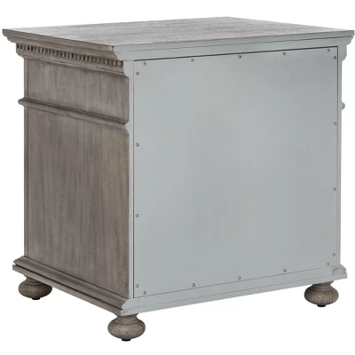 Allisyn 3-Drawer Wood Nighstand W/ Lockable Top Drawer - SFV7706 - Light Grey - Safavieh Couture 8 Allisyn 3-Drawer Wood Nighstand W/ Lockable Top Drawer - SFV7706 - Light Grey - Safavieh Couture - Image 6
