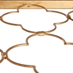 Hanzel Gold Leaf Glass Side Table - Gold - Safavieh -Heaco GUEST 82fa85e3 f941 422b 8f41 c358cd1fe745