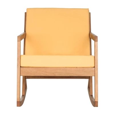 Vernon Rocking Chair Natural/Yellow - Safavieh 4 Vernon Rocking Chair Natural/Yellow - Safavieh - Image 2