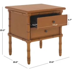 Niah 2 Drawer Nightstand - NST3501 - Safavieh -Heaco GUEST 86d25bc0 8934 490d a902 70ef3152f4d9