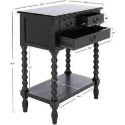 Athena 3 Drawer Console Table - CNS5703 -Safavieh -Heaco GUEST 8837b36d 9479 46fe 9384 09db055de4db