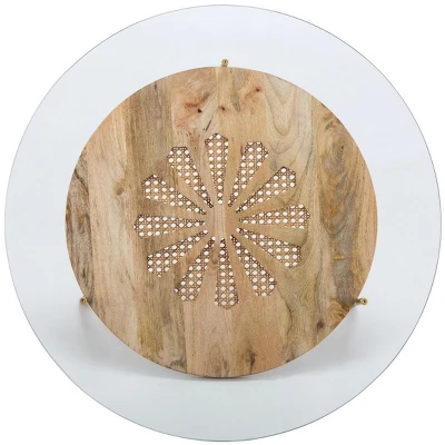 Flora Round Coffee Table - Natural/Brass - Safavieh 6 Flora Round Coffee Table - Natural/Brass - Safavieh - Image 4