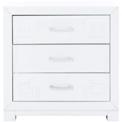 Raina 3 Drawer Greek Key Nightstand - FOX6278 - Safavieh Couture -Heaco GUEST 88f2a40e c8e6 438a a6c3 551873ffe9be