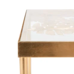 Leilani Palm Leaf Coffee Table - Gold Leaf/Glass - Safavieh -Heaco GUEST 8b08c4c3 6075 4c1b 96ba 686f0b4d5f53