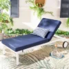 Yves Sun Lounger - Outdoor - PAT4042 - Navy/White -Safavieh -Heaco GUEST 8e2c77cb 2af5 4eab b4f9 21520c772ef3