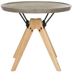 Farmond Concrete Side Table - Dark Grey - Safavieh -Heaco GUEST 9040067f 7ecf 4421 8d2d d02aad8fb2e9
