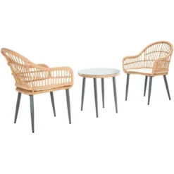 Berlen 3 Piece Lounger Set - Indoor/Outdoor - PAT9012 - Safavieh -Heaco GUEST 927bff0a 77f2 4cc2 b8e9 0356d4e2549f