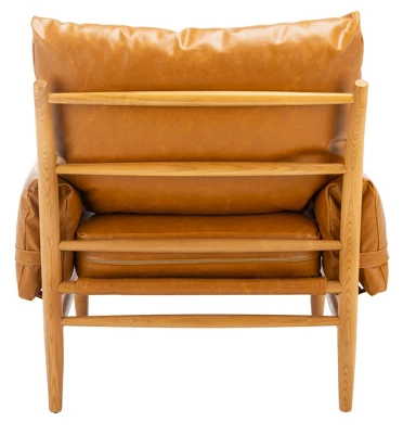 Oslo Mid Century Arm Chair - Caramel/Natural - Safavieh 6 Oslo Mid Century Arm Chair - Caramel/Natural - Safavieh - Image 4