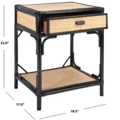 Roya 1 Drawer 1 Shelf Nightstand - NST4005 - Safavieh -Heaco GUEST 968f253e 097e 4206 93f7 b433a97796a7