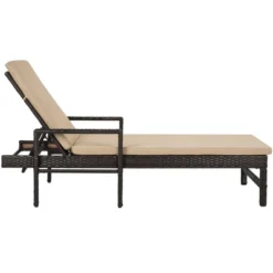 Alma Sun Lounger - Outdoor - PAT9000 - Brown/Beige -Safavieh -Heaco GUEST 970f2555 183d 4997 ae92 aeb7e5449189