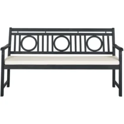 Montclair 3 Seat Bench - Outdoor - Safavieh -Heaco GUEST a3310a0a 836d 461d b91a 1682df7ef3f9