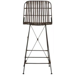 Minerva Wicker Bar Stool (Set Of 2) - Safavieh -Heaco GUEST a53ec0b8 107d 4964 a5c5 e4137f0eb5a0