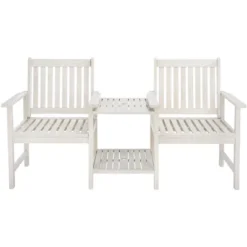 Brea Twin Seat Bench - Outdoor - Safavieh -Heaco GUEST a657fe36 375f 44d3 9938 9bdbf0b0e1eb