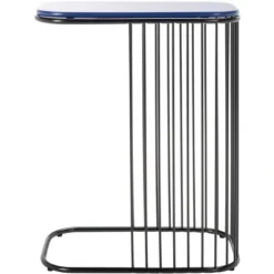 Stafford Side Table - Blue/Black - Safavieh -Heaco GUEST a6944dff 437f 458f 9f5e a197b0200e0f