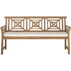 Del Mar 3 Seat Bench - Outdoor - Safavieh -Heaco GUEST a7de7a9e 3f8f 4557 b931 ff9785f0a40c