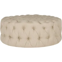 Charlene Tufted Cocktail Ottoman - Safavieh -Heaco GUEST aabd454c 9c94 4cb2 b3d6 a6eca66f1aa6