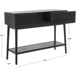 Baisley 2 Drawer Rattan Console - CNS5000 -Safavieh -Heaco GUEST ab9743f6 5559 4b80 83b2 b5cc09368660