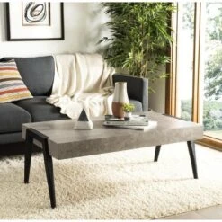Cameron Coffee Table - Light Grey/Black - Safavieh