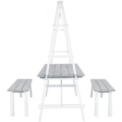 Willamy 3 Pc Dining Set - Outdoor - PAT6761 - Safavieh -Heaco GUEST b4308f51 49fe 4684 9b90 0825421ab630