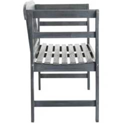 Porterville 2 Seat Bench - Outdoor - Safavieh -Heaco GUEST b762c36a eee2 4346 a3df 474cb7701722