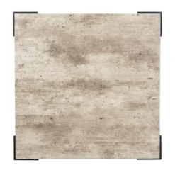 Eli Square Coffee Table - Light Grey Faux Concrete/Black - Safavieh -Heaco GUEST b7c96683 6994 4f6f af4d 29340d7b1687