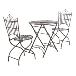 Belen 3pc Bistro Set - Black Rust - Safavieh -Heaco GUEST b9e62d45 927f 4cb9 9284 3f69a5c7caa4