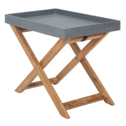 Alten Side Table - Natural/Gray - Safavieh -Heaco GUEST bb84162d 01c2 4ecd a74c e6662347f71c