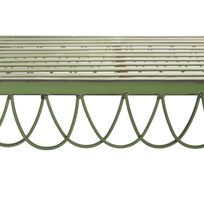 Arona Bench - Outdoor - PAT5015 - Antique Green - Safavieh 6 Arona Bench - Outdoor - PAT5015 - Antique Green - Safavieh - Image 4
