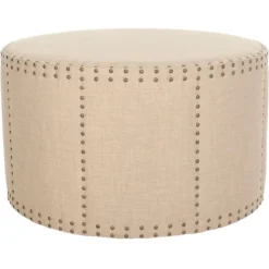 Sherri Cocktail Ottoman W/ Nail Heads - Safavieh -Heaco GUEST bdbcf65e f7f3 47e4 b70a 150590bb5847