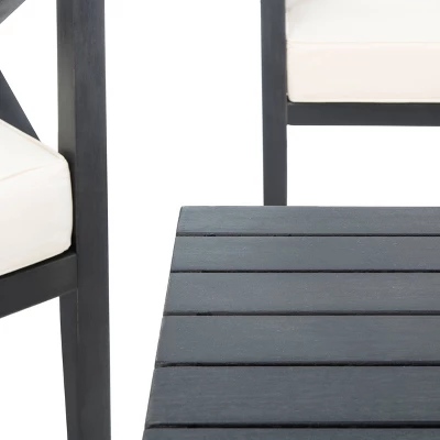 Nunzio 4pc Living Set With Accent Pillows - Black/Beige - Safavieh 6 Nunzio 4pc Living Set With Accent Pillows - Black/Beige - Safavieh - Image 4