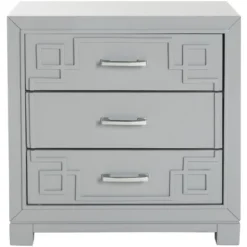 Raina 3 Drawer Greek Key Nightstand - FOX6278 - Safavieh Couture -Heaco GUEST bf789465 320f 4332 92b9 9b78bda6d9dd