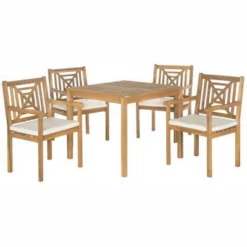 Del Mar 5 Pc Dining Set - Outdoor - PAT6722 - Safavieh -Heaco GUEST c0b4c127 1208 4a63 8971 3a8d36de25f1