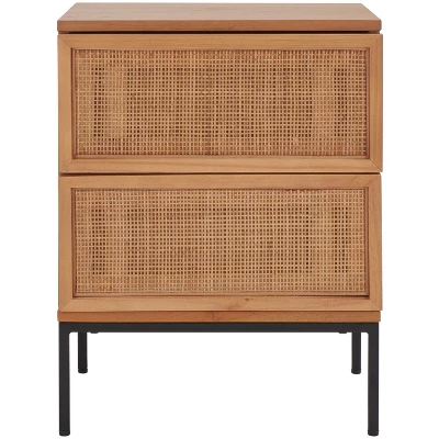 Zadie 2 Drawer Rattan Nightstand - NST5007 - Safavieh 16 Zadie 2 Drawer Rattan Nightstand - NST5007 - Safavieh - Image 14