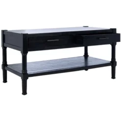 Filbert 2 Drawer Coffee Table - Black - Safavieh -Heaco GUEST c42d5a1a 34ee 46f2 be4b db5ab8c54687