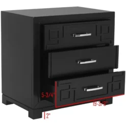Raina 3 Drawer Greek Key Nightstand - FOX6278 - Safavieh Couture -Heaco GUEST c547b28b 5e35 4a00 b1ac 1786b0c7591c