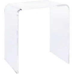 Pryor Acrylic Side Table - Clear - Safavieh -Heaco GUEST c72a182a 5b3a 40bb 91a3 3a7c7bda594a