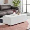 Ezro Faux Concrete Coffee Table - White - Safavieh -Heaco GUEST c95507af f6ad 4f75 96e8 8d31f9a201d5