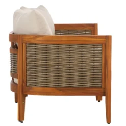 Amanda 3 Seater Sofa - Indoor/Outdoor - PAT7093 - Natural/Taupe - Safavieh -Heaco GUEST c9aca7ec 8a9d 47e4 92ea e3ddcb6398b2