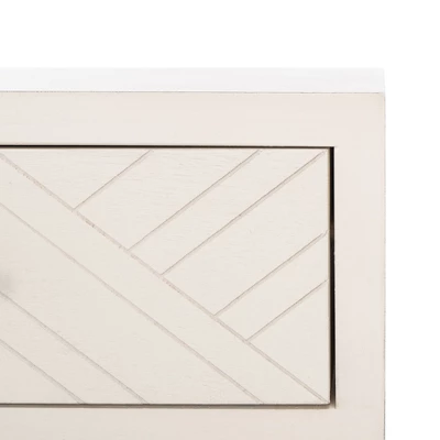 Ajana 2 Drawer Console - Distressed White W/Distressed White Drawer - Safavieh 10 Ajana 2 Drawer Console - Distressed White W/Distressed White Drawer - Safavieh - Image 8