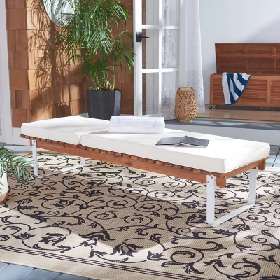 Nuca Sunlounger - Outdoor - PAT7084 - Natural/White -Safavieh 3 Nuca Sunlounger - Outdoor - PAT7084 - Natural/White -Safavieh