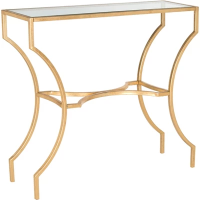 Alphonse Console - Gold/Glass - Safavieh 4 Alphonse Console - Gold/Glass - Safavieh - Image 2