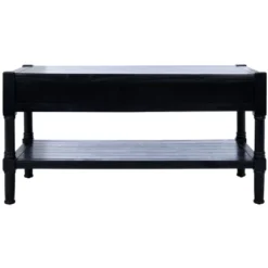 Filbert 2 Drawer Coffee Table - Black - Safavieh -Heaco GUEST d26f0b45 ec3c 454f 950f 1c7a176b6694