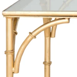 Maurice Coffee Table - Gold/Glass - Safavieh -Heaco GUEST d401fb81 c841 40ac 90ee 3a4c6f0b44cb